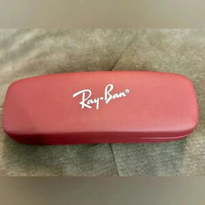 Ray-Ban maroon eye glass hard case 006